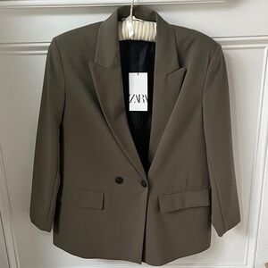 Zara Women's Olive Blazer